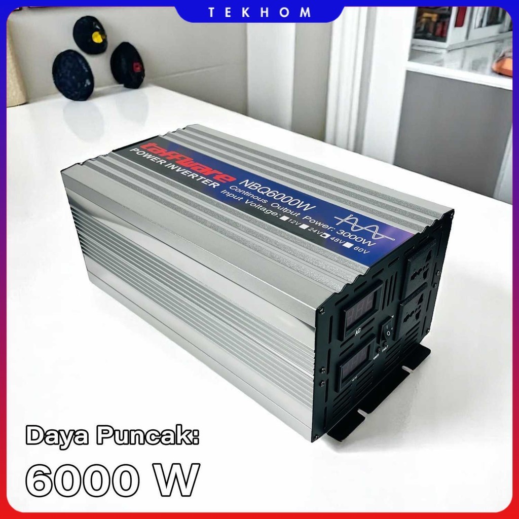 Taffware Power Inverter Mobil Pure Sine Wave DC 48V to AC 220V 6000W - NBQ6000W