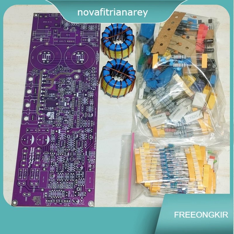 Paket DIY Class D D2k Fullbridge dobel feedback PCB dan Komponen Komplit Siap solder