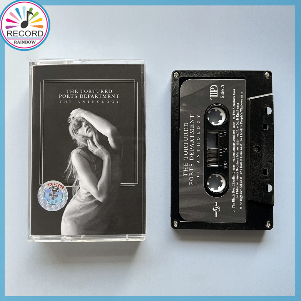 Kaset Pita Taylor Swift The Tortured Poets Department The Black Dog Cassette Tape [Tersegel] Terbaru
