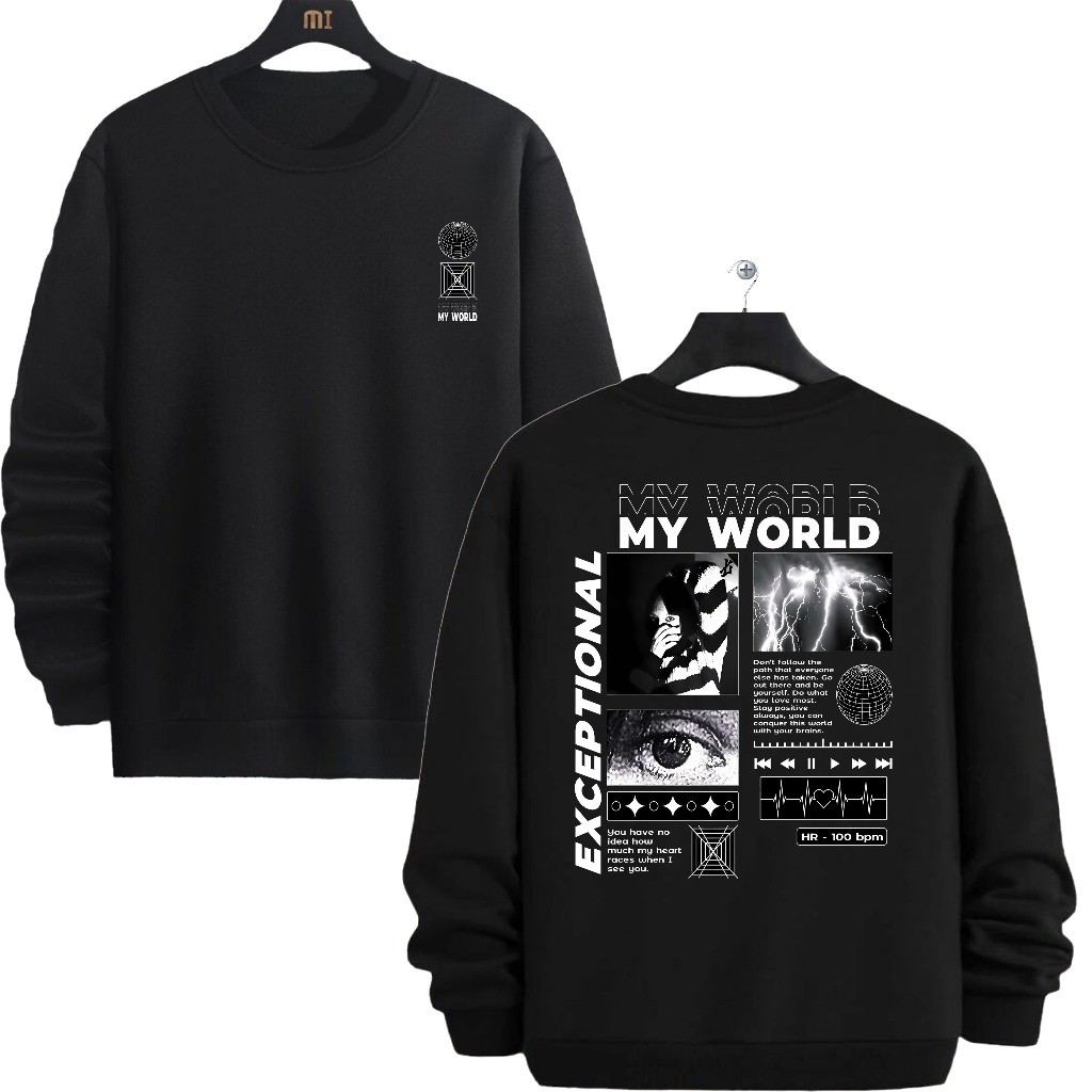 Sweater Pria Lengan Panjang – Kaos Sablon Distro Keren Kekinian, Crewneck Cowok Remaja & Dewasa