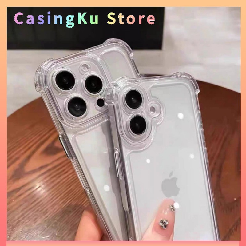 CASE Bening iPhone  Untuk 11 12 13 14 15 16 Pro/Pro Max - TPU Airbag + Anti Kuning Permanen