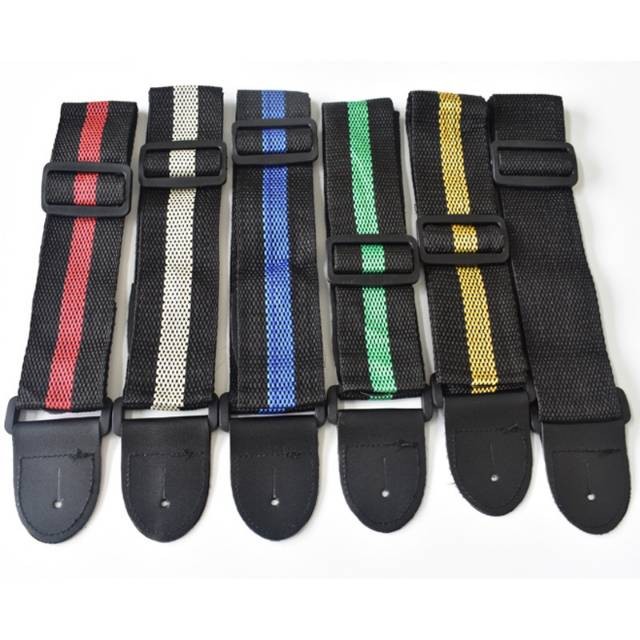 Strap Gitar Murah / Sabuk Gitar Akustik Elektrik Klasik List Warna
