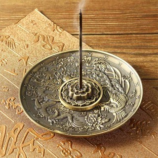 Yi Mart Baki Tempat Dupa Beautiful Design Aesthetic Elegan Material Metal Stick Incense Holder  Plat