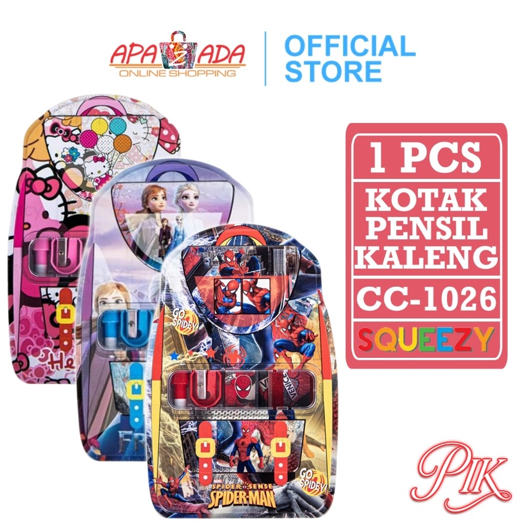 

Kotak Pensil Kaleng Karakter Whiteborad + Isi / Tempat Pensil CC-1026