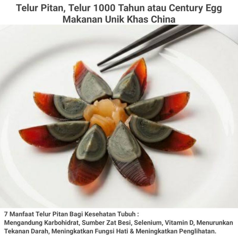

[Ecer] Telur Pitan Hitam - Telur Phitan - Telur bitan Hitam Makanan unik khas China