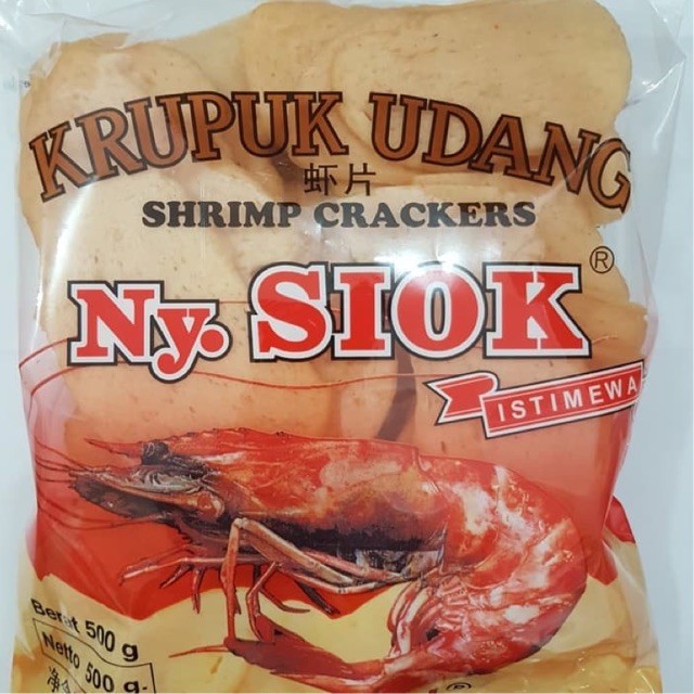 

KERUPUK UDANG NYONYA SIOK OVAL BERAT 500GR exp dijamin lama