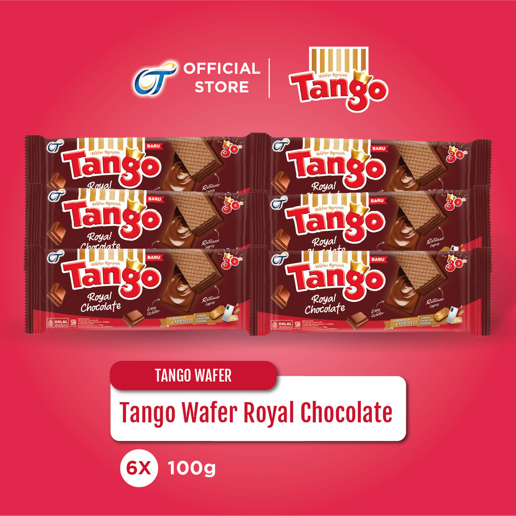 

Tango Wafer Royal Chocolate 100 Gr - [Isi 6 pcs]