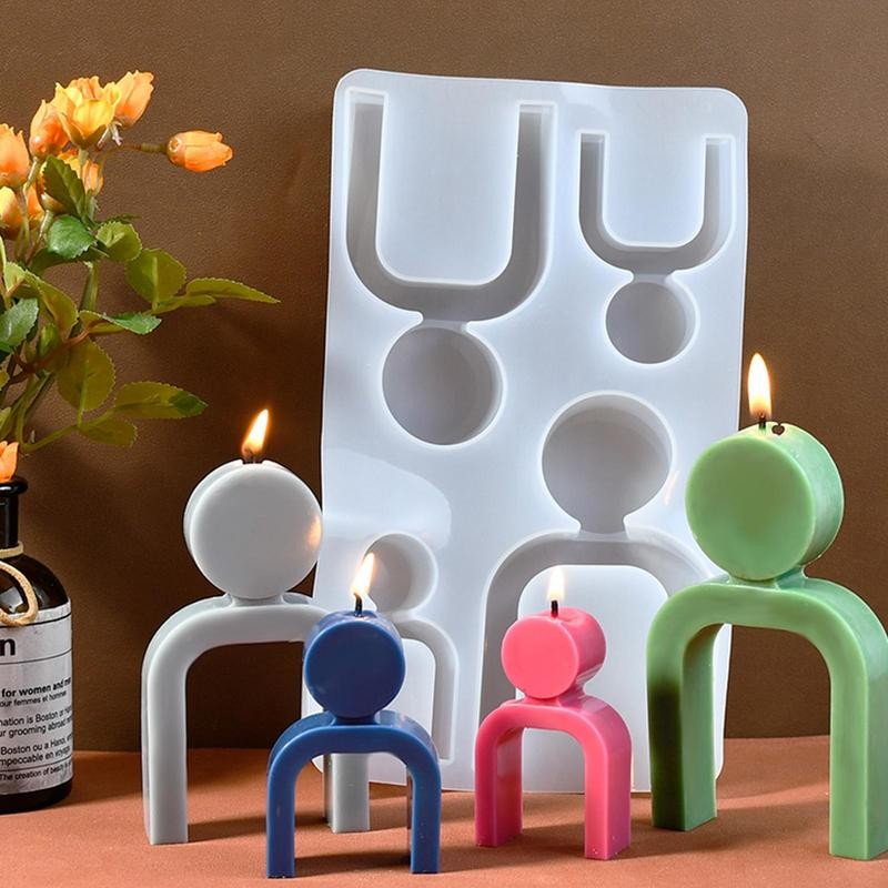 

Human Figure Silicone Mold Creative Candle Mold Resin Reusable Silicone Mould Desk Ornaments Easy Release Plaster Non-Stick