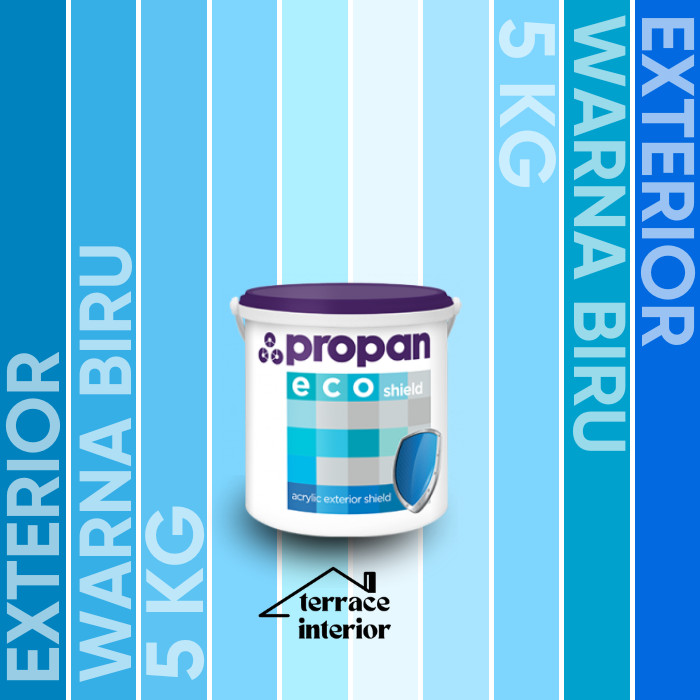 Cat Tembok Exterior Propan Eco Shield  Warna Biru 5 Kg