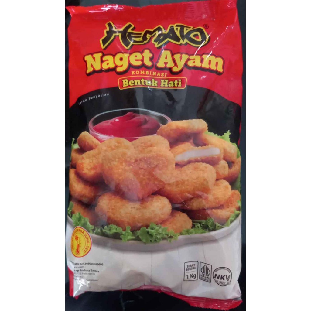 

NUGGET AYAM BENTUK HATI 1 KG - HEMATO