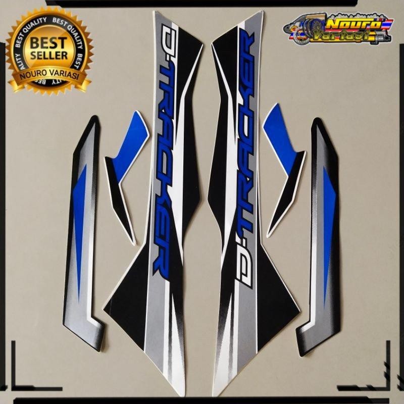 COD aksesoris Motorcycle stiker striping motor kawasaki D-Tracker biru list body standar mantap