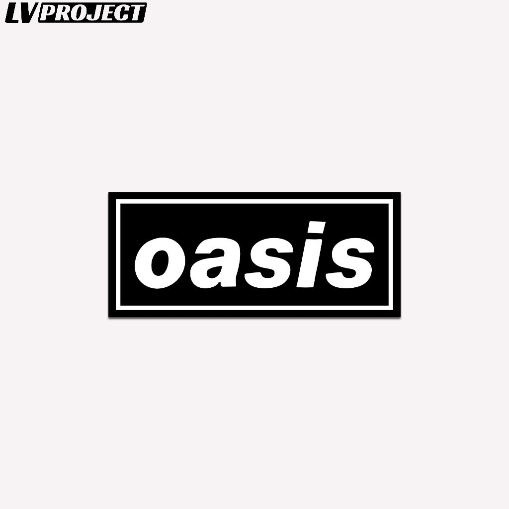 

Stiker Oasis Band Pop Print Cut Sticker Gitar Koper HP Notebook Helm