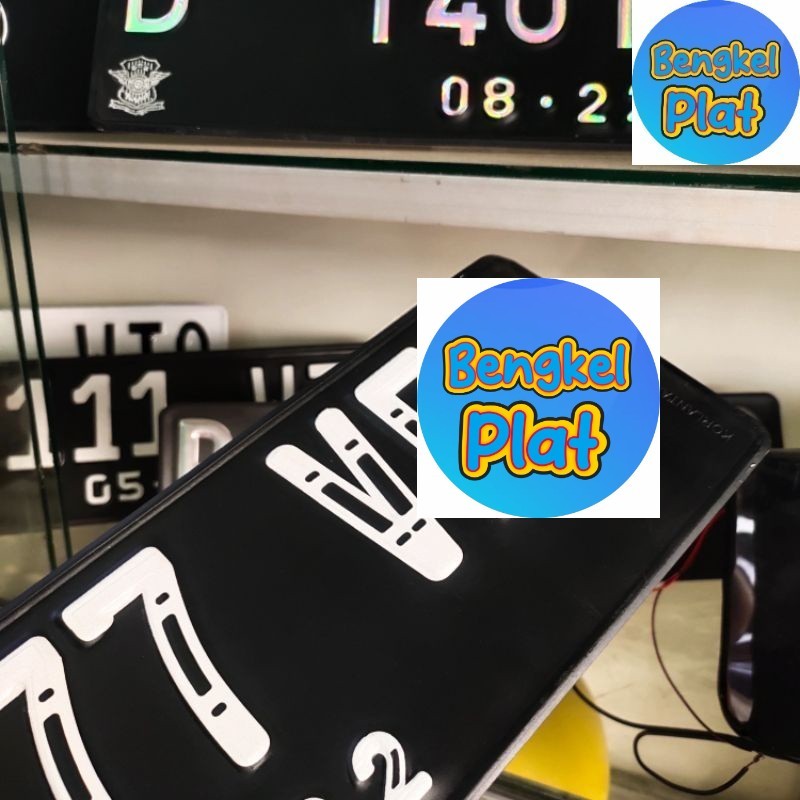 plat nomor mobil angka variasi bolong angka stiker nyala plat nomor mobil