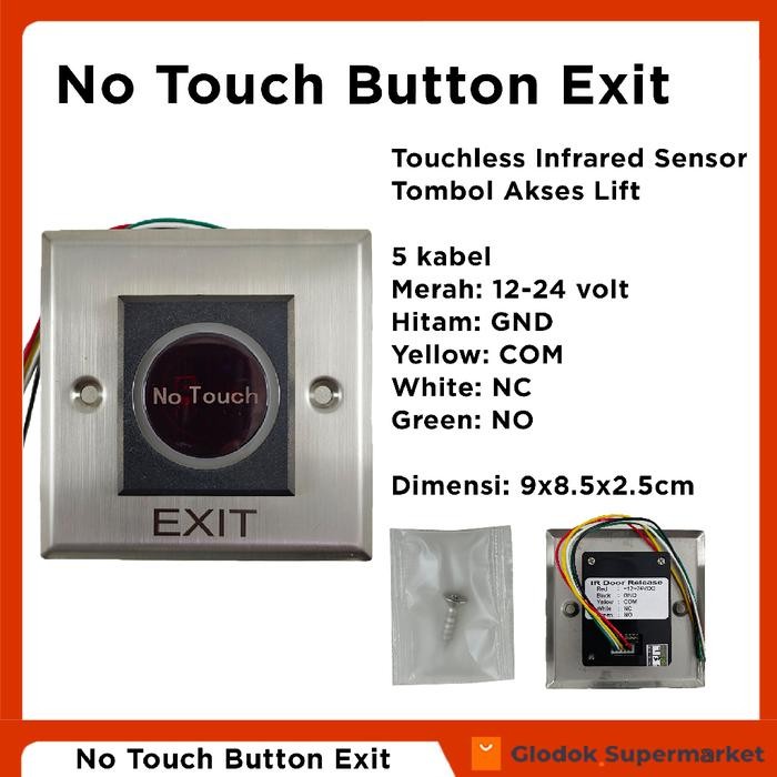 

No Touch Button Exit Touchless Infrared Sensor Tombol Akses Lift - Tanpa BubbleSale
