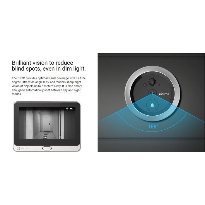 

Ezviz DP2C Wire-free Peephole Doorbell