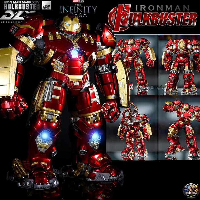 100% Original Threezero DLX Iron Man Hulkbuster Mark 44 Superhero Marvel Avengers LED