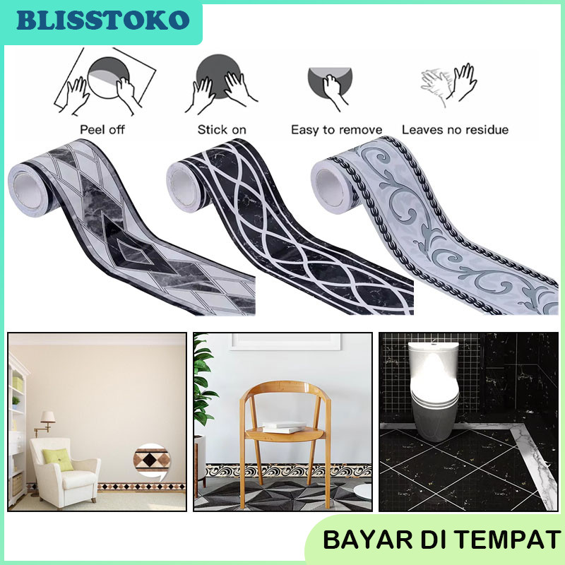 Wallpaper List Border Dinding Wall Border Ukuran 10cm X 10m List Border Premium Kertas