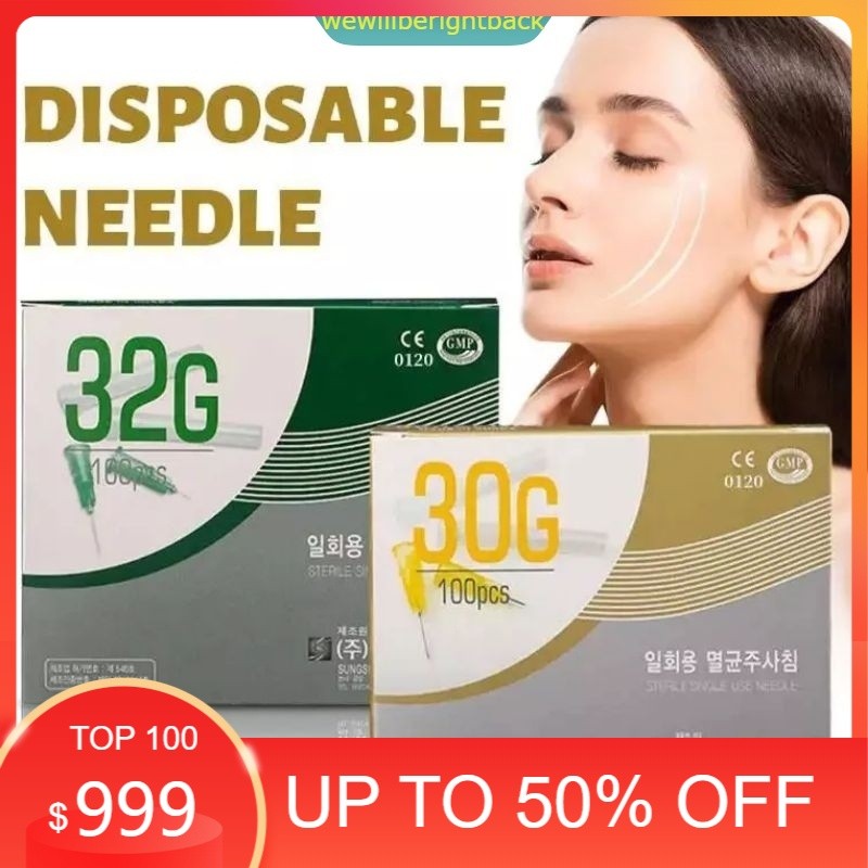 sale 1box (100pc jarum) jarum 32Gx4mm 34G jarum disposable needle 30Gx4mm meso jarum sungshim jarum 