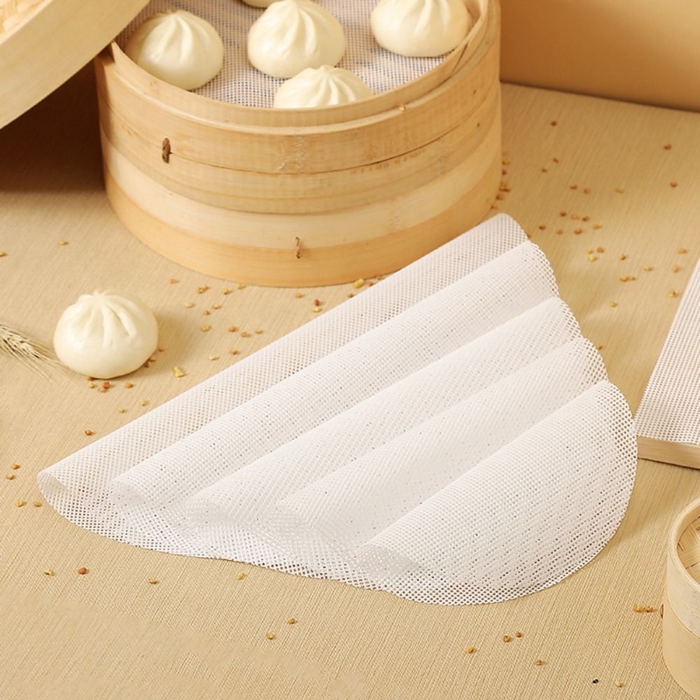 Non-Stick Round Steamer Mesh Pad Durable Thickened Reusable Silicone Dehydrator Sheets Kitchen Bakin