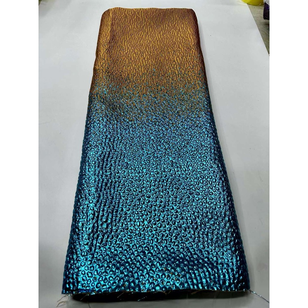 

New African Brocade Fabric Jacquard Organza Lace 2024 Nigerian Damask Gradient Lace French Net Material Brocard Tissu AH1463