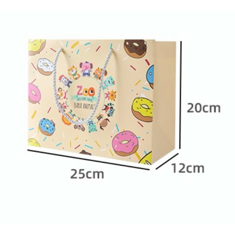 

PAPER BAG MOTIF ZOO 25 CM | HAMPERS BAG | KANTONG HADIAH