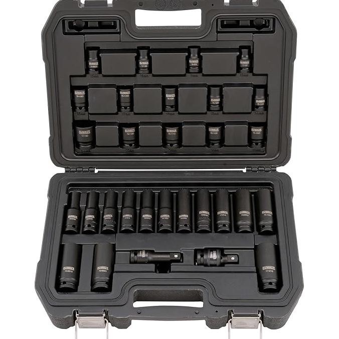 

DeWALT DWMT19249 Mata Socket 1/2" Kunci Shock Impact Socket Set Combination 30 PCS 1/2IN DRV 6PT