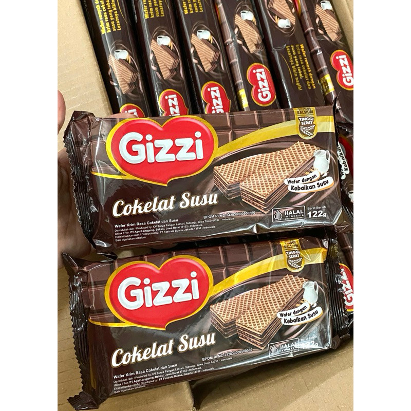 GIZZI Wafer coklat hajatan by Kapal Api 1 karton isi 24pcs