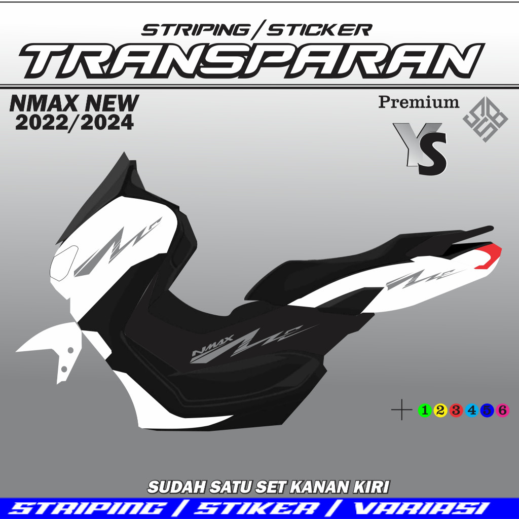 VARIASI NMXV10 TRANSPARAN Sticker Striping Variasi All Nmax New 2020-2024 ABS- Non ABS Absrak varias