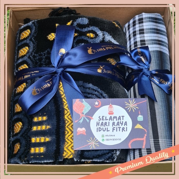 

Parcel LEbaran idul fitri souvenir hampers cantik murah / Parcel Ramadhan Hampers Lebaran Paket Sarung & Sajadah Pria Seri Black