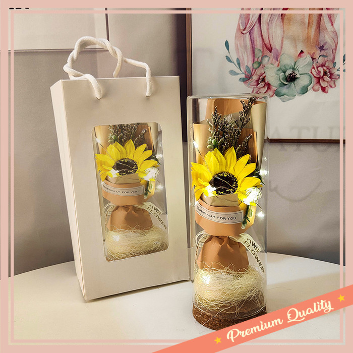 

Hampers buat pacar teman sahabat bestie unik lucu keren kekinian / Bucket Bunga Hadiah Valentine Sabun Dekorasi LED Hampers Kado Ultah - Dome Kuning
