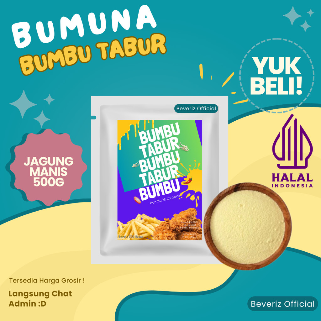 

BEVERIZ Bumbu Tabur Jagung Manis Kemasan 500g {BISA COD}{TERSEDIA HARGA GROSIR}