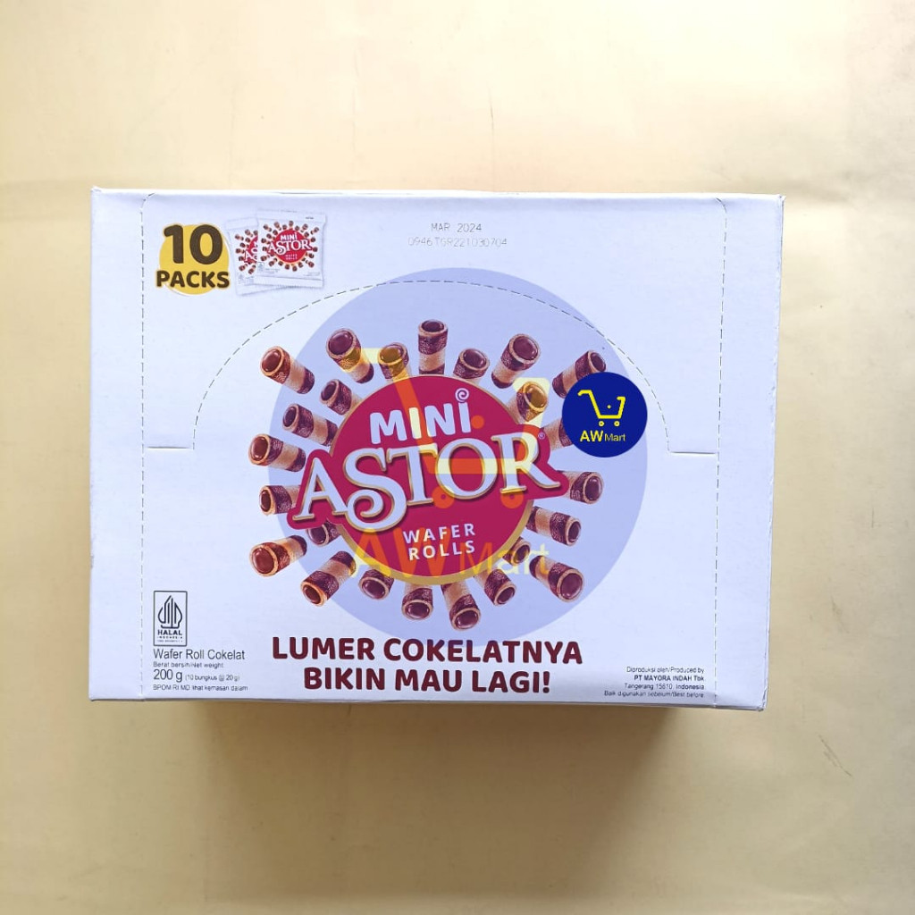 

MINI ASTOR BOX 200 GRAM ( ISI 10 BUNGKUS X 20 GRAM ) - WAFER MINI ASTOR ROOLS 200 GRAM ISI 10 BUNGKUS