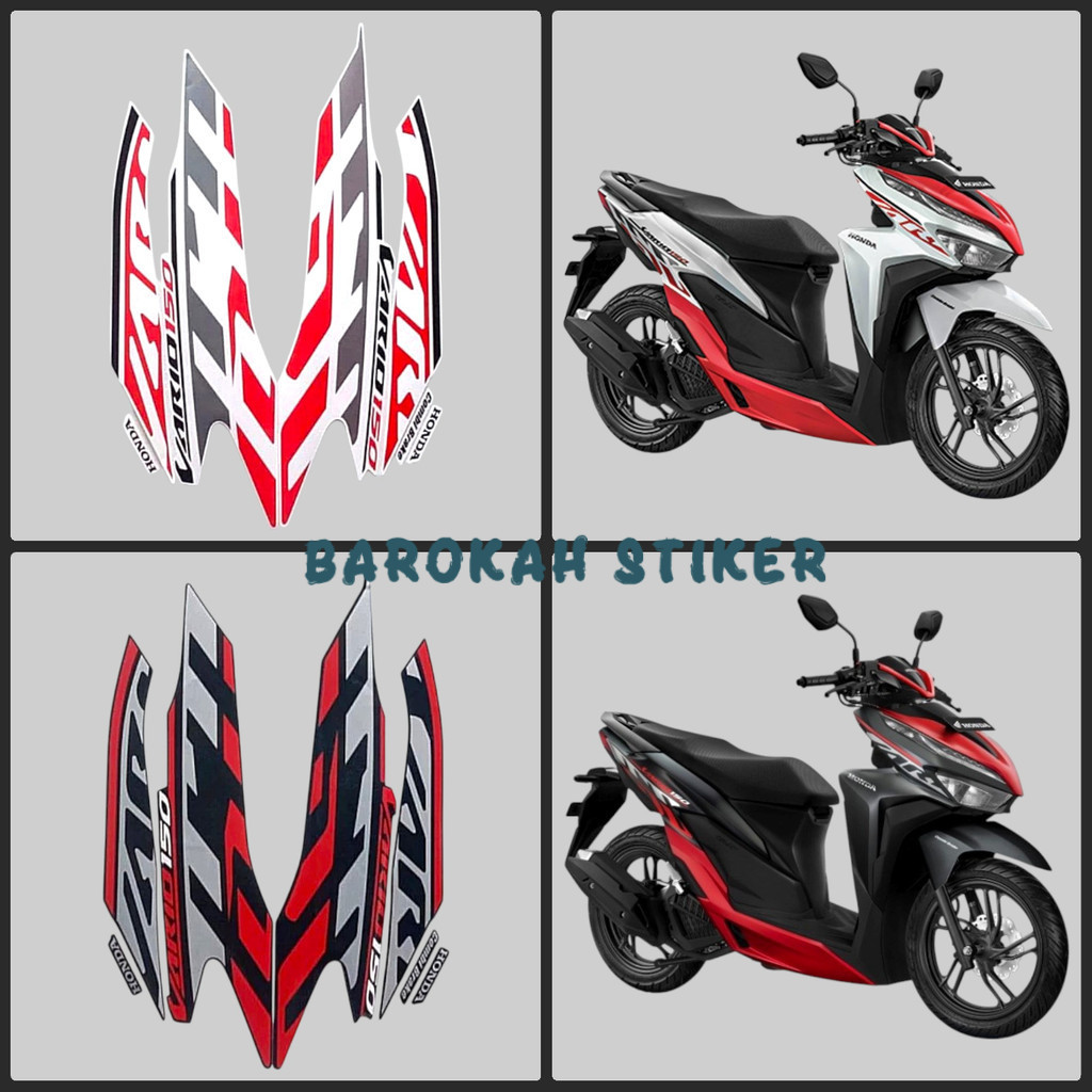 Striping Stiker Honda Vario 150 2020 2021 sporty putih stiker motor standar