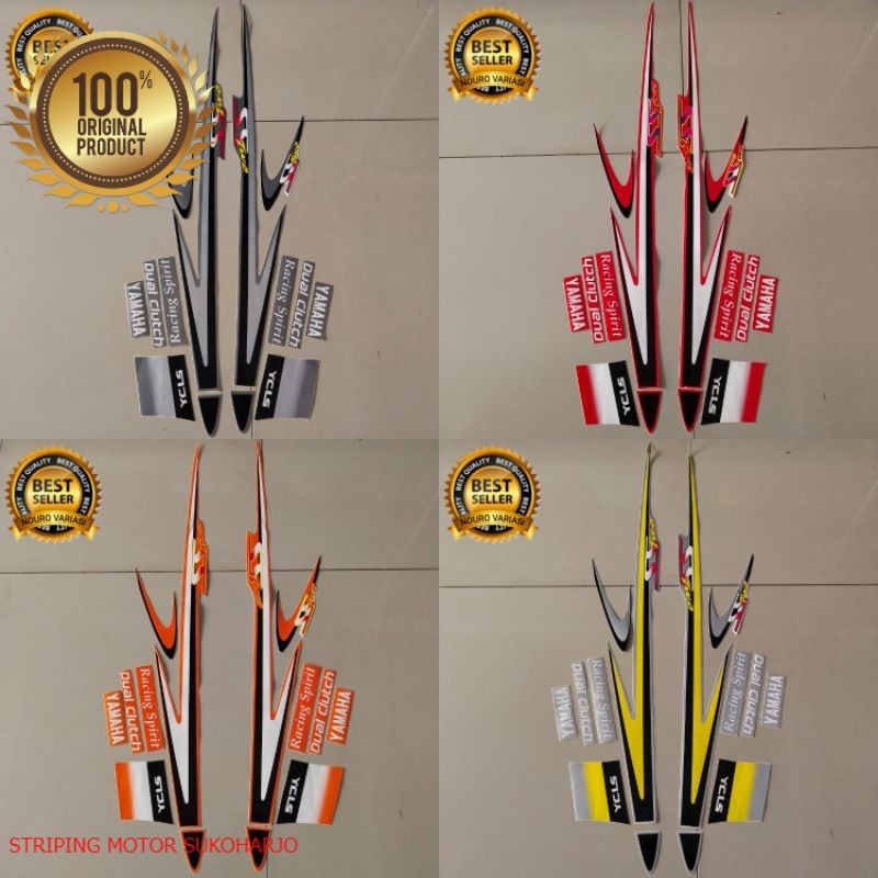 (ORI) Striping Yamaha fizr fiz r f1 zr sstwo ss2 hitam merah hitam silver list body standar kualitas