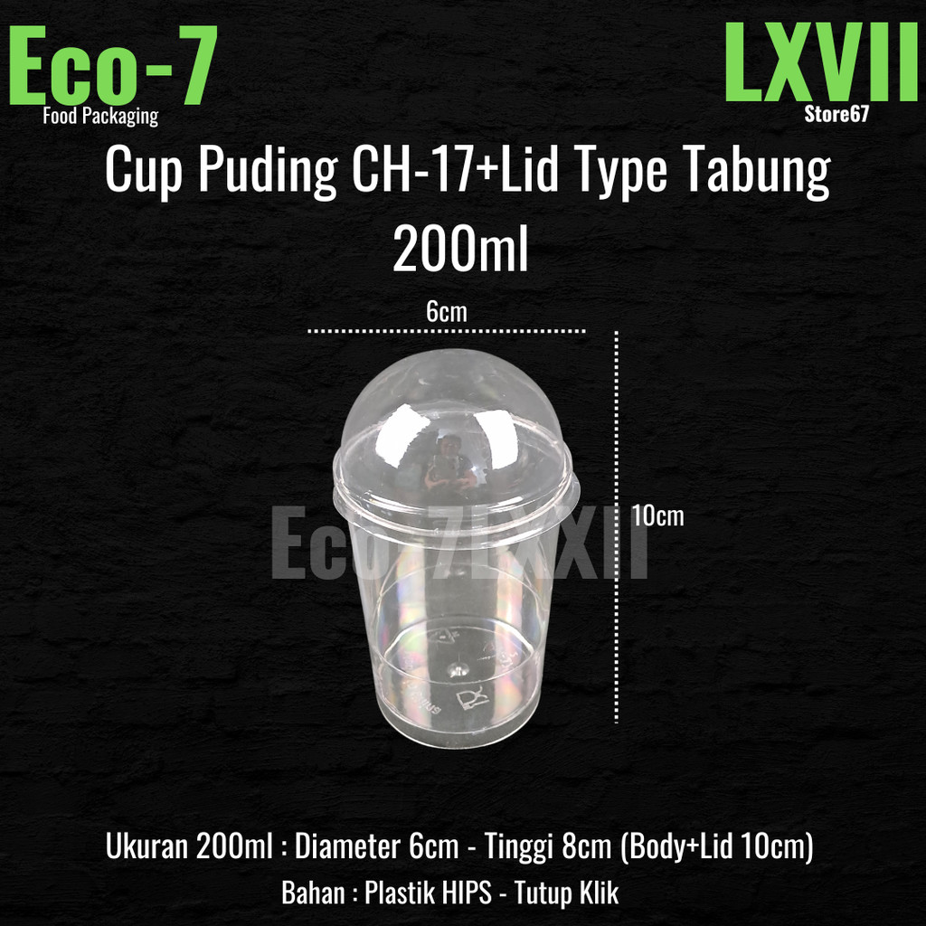 Cup Pudding CH-17 200ml - Gelas Pudding/Dessert, Dessert Cup (10pcs)
