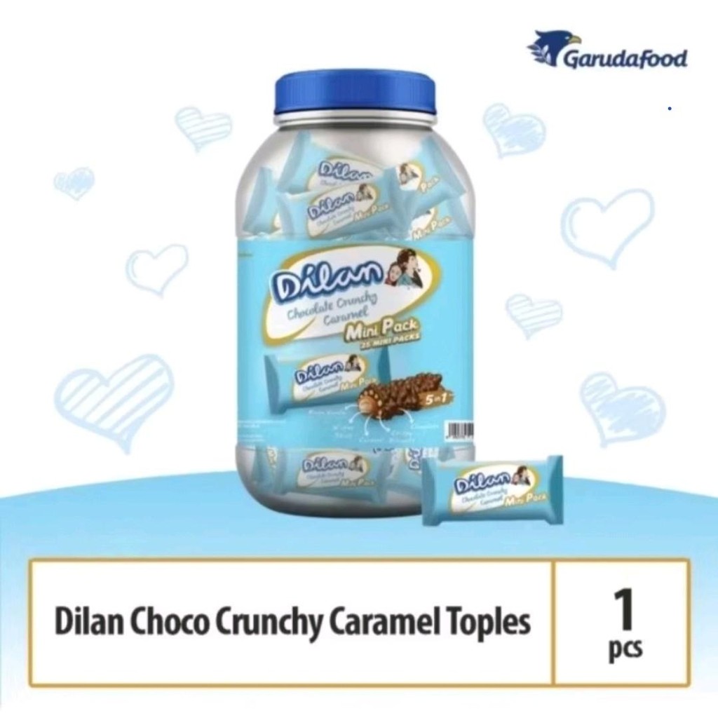 

Dilan Chocolate Crunchy Caramel Toples isi 25 pcs Dilan mini cruch chocolate
