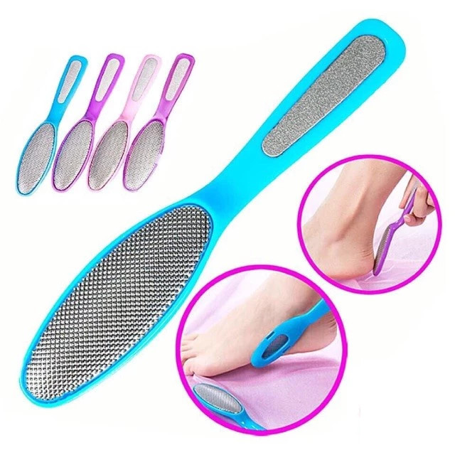 Alat sikat penghalus tumit kaki Foot Scrub Brush Penghalus Telapak Kaki Pedicure Sikat Amplas Penghilang Kapalan 2 Sisi Tumit Kikir Kaki Alat Pedicure Double Side Foot File Rasp Heel Grater Hard Dead Skin Kulit Kaki