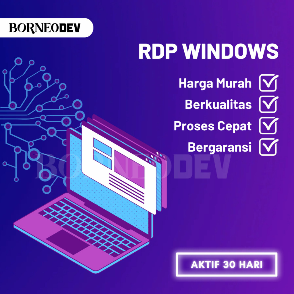 RDP Windows Full Administrator Garansi [Bulanan]