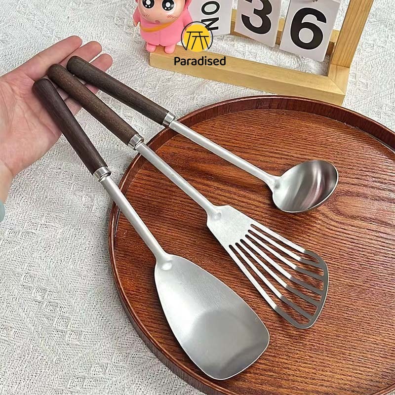Paradised Sendok Spatula Stainless Tebal / Sutil Stenlis Kayu / Sutil Stenles Tebal / Sutil Tebal