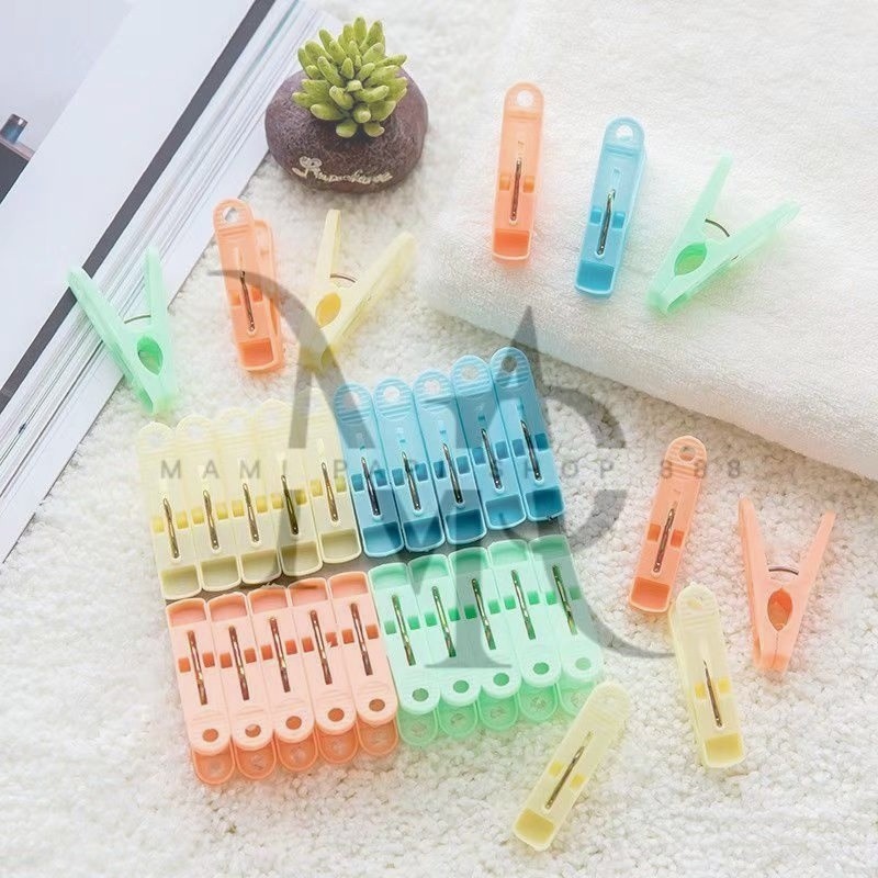 Jepitan Jemuran Baju (isi 20pcs) / Holder Plastik Warna Jepit Jemur CucTangga Laundry Loundry Penger
