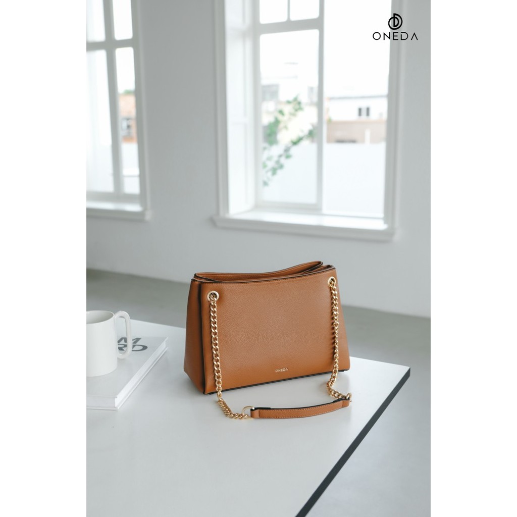 ✨HST.H✨ - PROMO Oneda Brielle Tas Rantai Bahu Selempang Wanita #S9057 - Brown (BIG)
