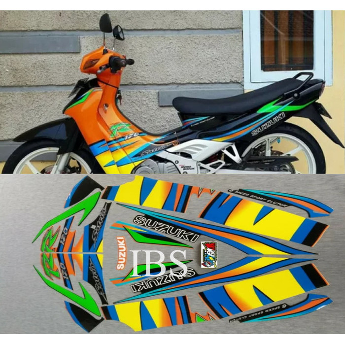 STRIPING SATRIA LUMBA 120R ORANGE 2003 2004 OREN ORI 120 R POLET Stiker STIKER