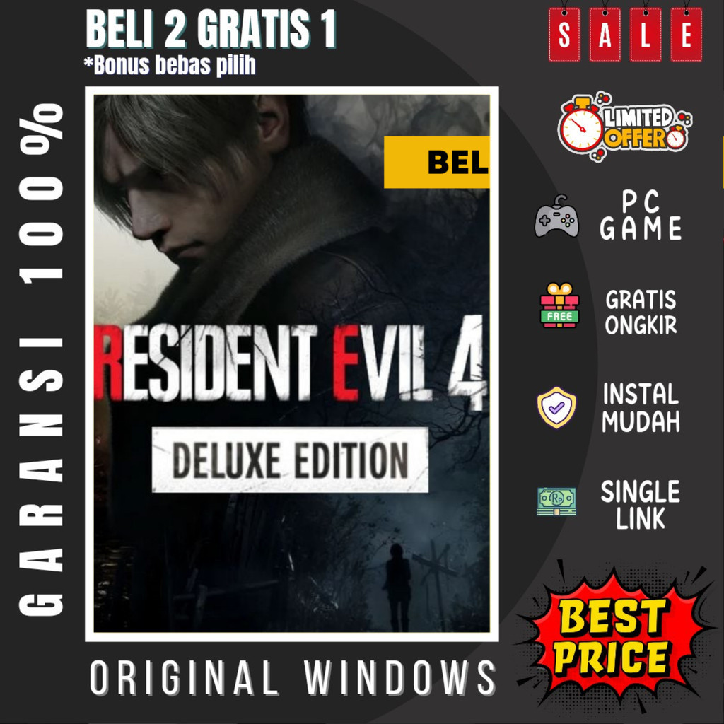 RESIDENT EVIL 4 2023 REMAKE DELUXE EDITION - GAME PC - GAME LAPTOP - PC GAMES - BELI 2 GRATIS 1 - OR