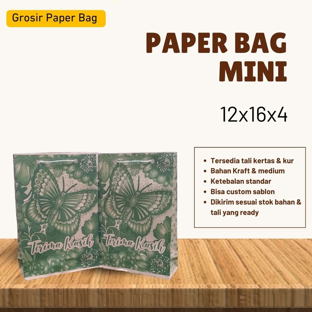 

PAPER BAG MINI BATIK 12 X 16 X 4 / PAPERBAG MOTIF MINI / TAS KERTAS PERNIKAHAN SOUVENIR / TAS KADO