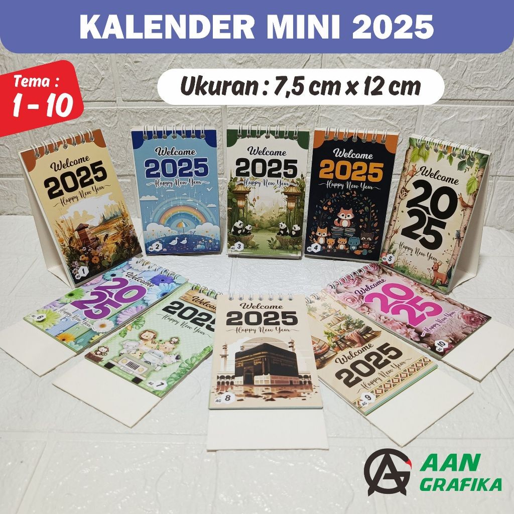 

KALENDER MINI 2025 | KALENDER MEJA 2025 - Kode AG (A)