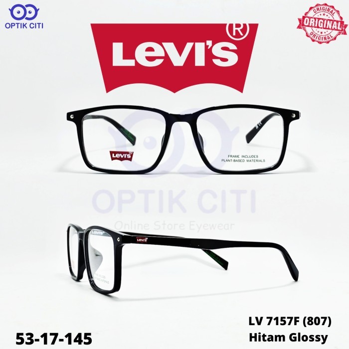 Frame Kacamata Pria / Wanita Levis 7157 F Original || Lentur dan Ringan || Kacamata Kotak Original
