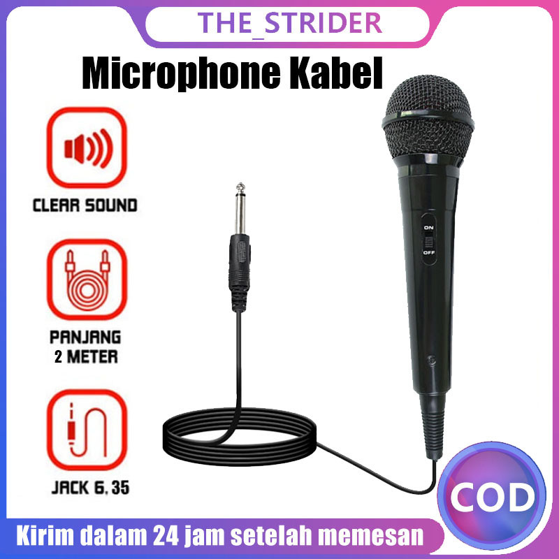 <COD>Mic Microphone Kabel Universal Mik Mikrofon Colokan Kecil Aux & Besar884