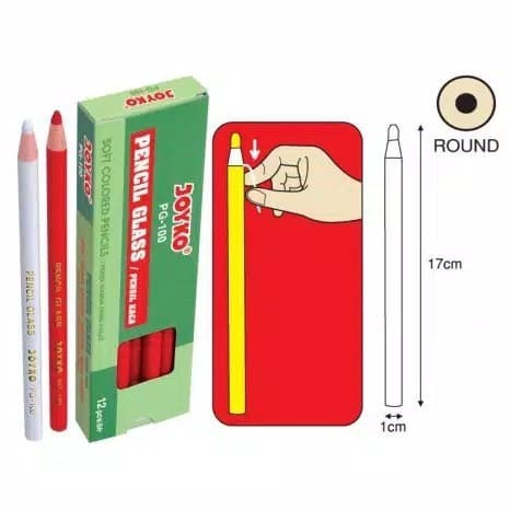 

TERBARU Pensil Kaca PUTIH Joyko Pencil Glass Dermatograph PG 100 isi 12 Pcs