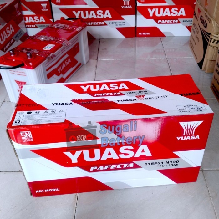 Aki Mobil Bus Hino, Truk Nissan Caball YUASA N120 12V 120Ah Accu Basah Original Yuasa