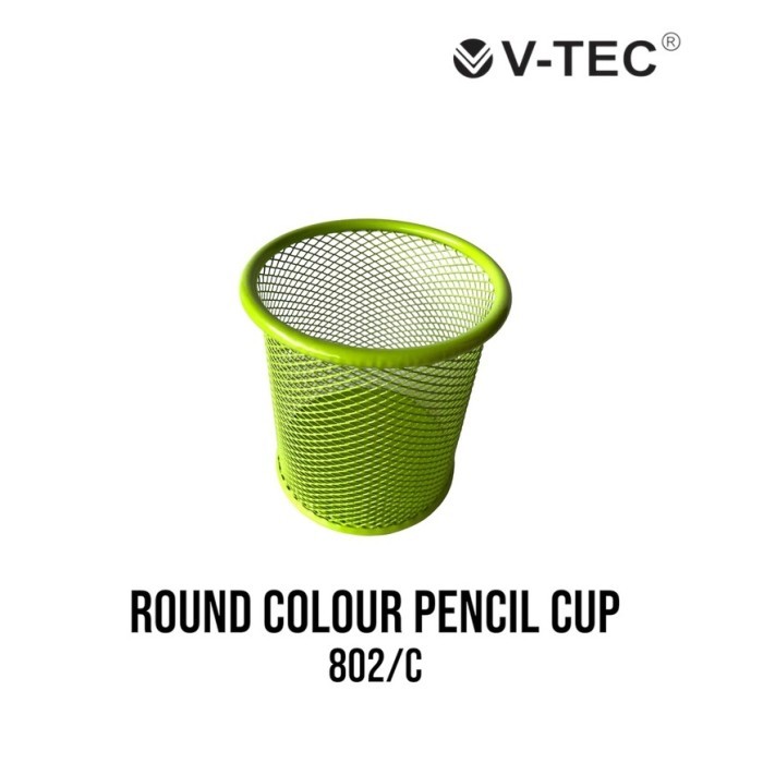 

Tempat Pensil Pulpen Pen stand V-TEC-802 Bulat Warna Desk Set - BLACK